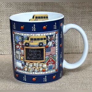Vintage Lang And Wise School Days Coffee Mug Cup Susan Winget Rustic Farm Core